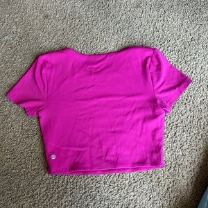 Cute pink, athletic, cropped T-shirt